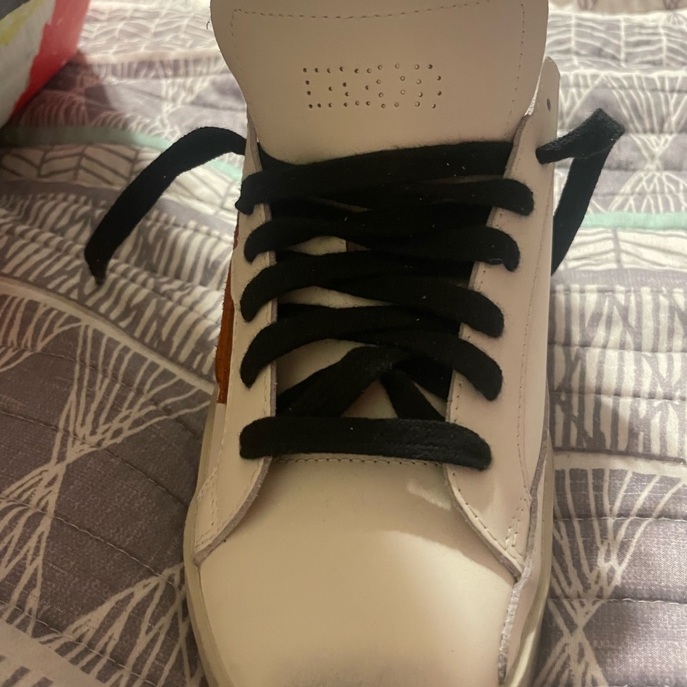 Golden Goose White and Black Sneakers